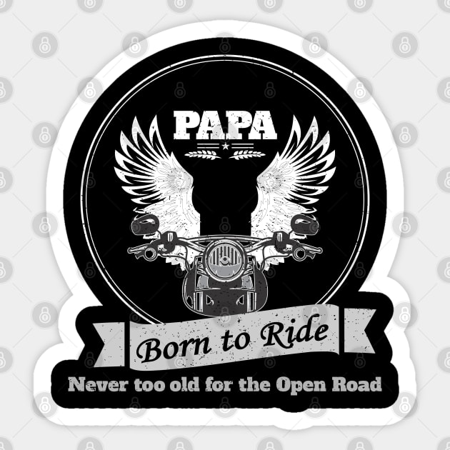 Motorcylce Papa Sticker by islander